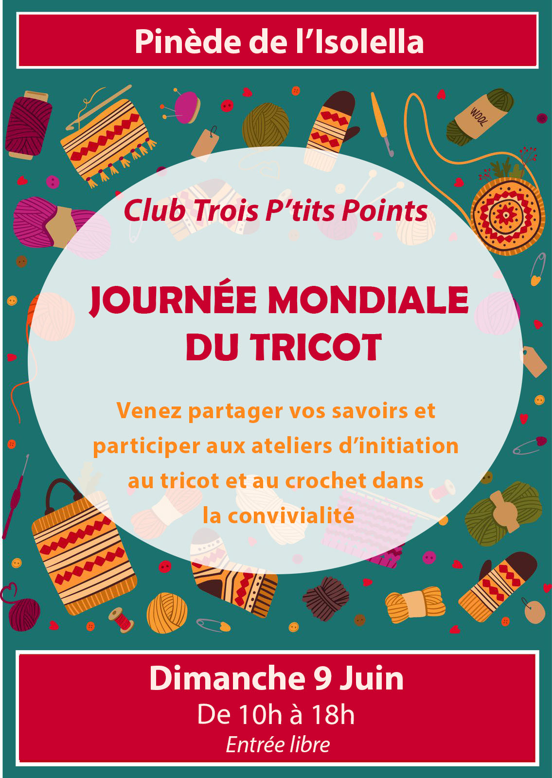Journée Mondiale du Tricot - Club Trois P'tits Points